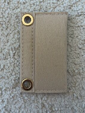 Beige Felt Key/accessory Organizer with Gold Grommets